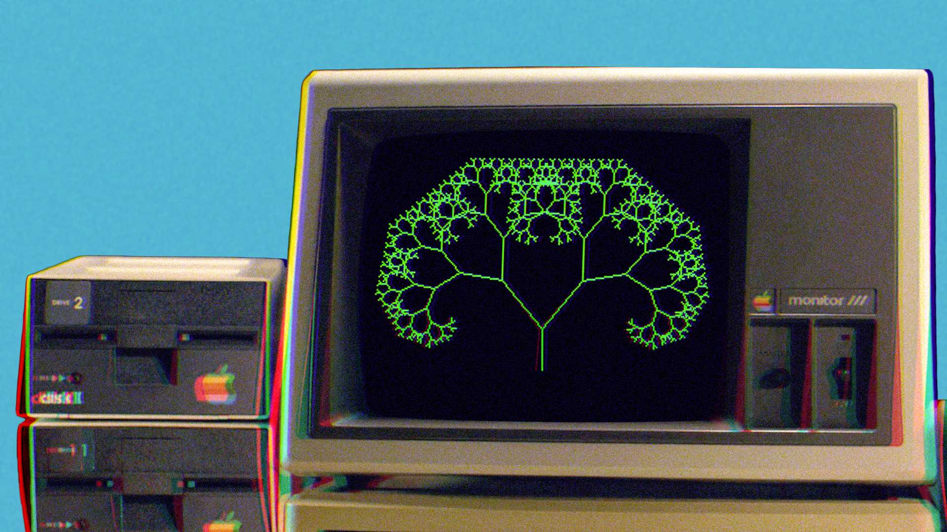 AppleSoft Basic Fractal Tree